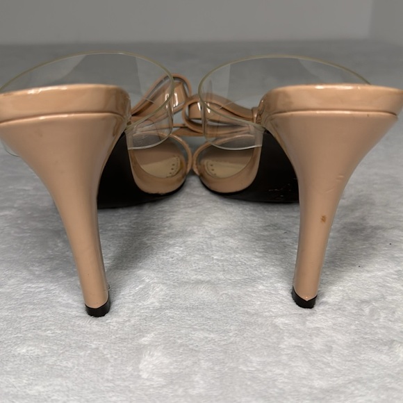 Adrienne Vittadini Nude Bow Slide Sandals 6 - Picture 5 of 11